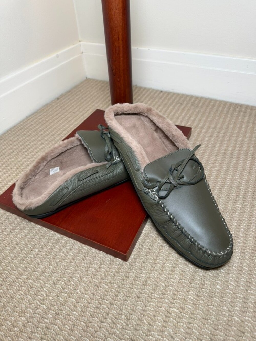 NWT Line of Trade Grizzly Cabin Slippers Olive Green Size 14 🌲